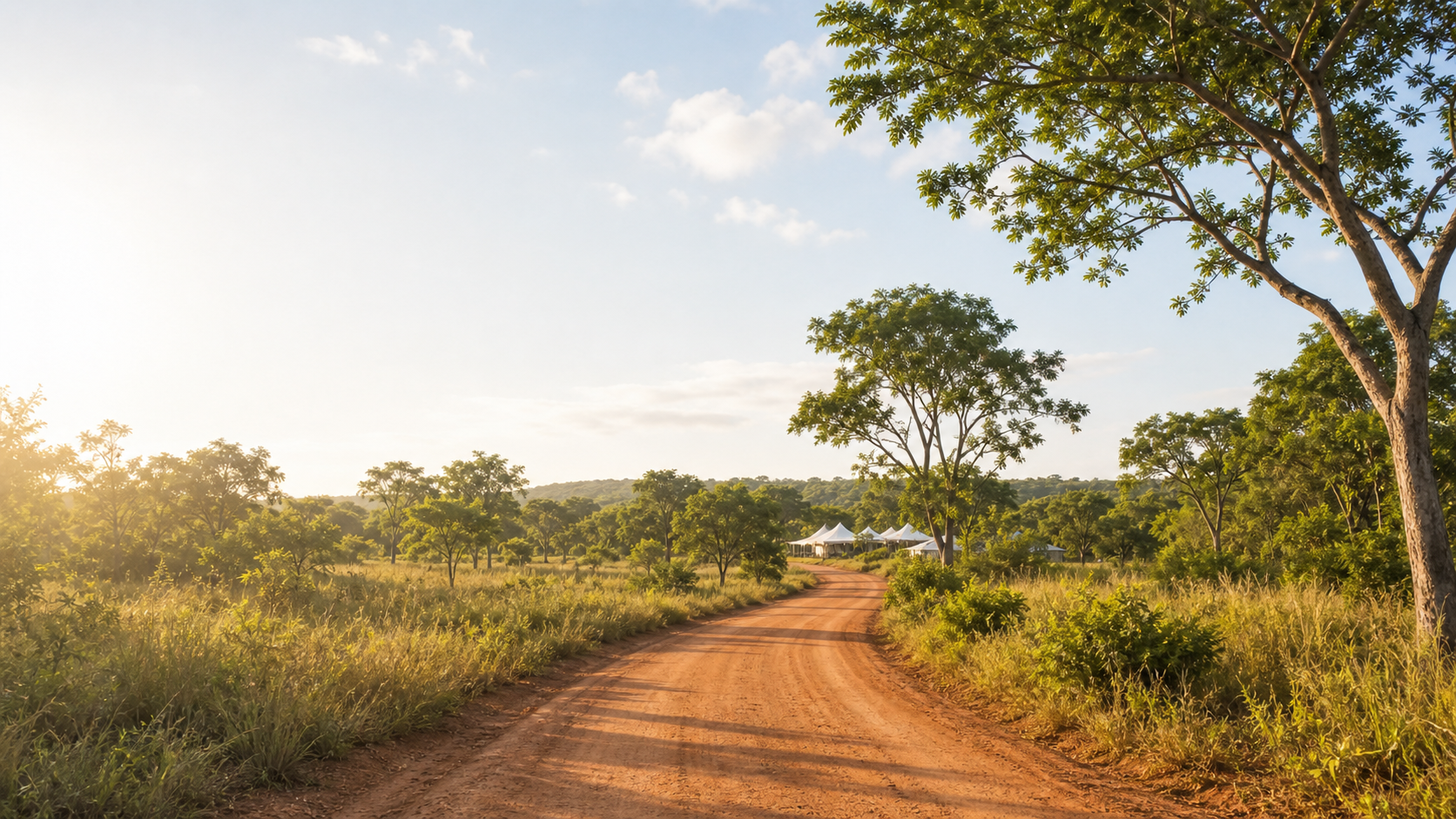 Bush road leading toward the camp meeting site